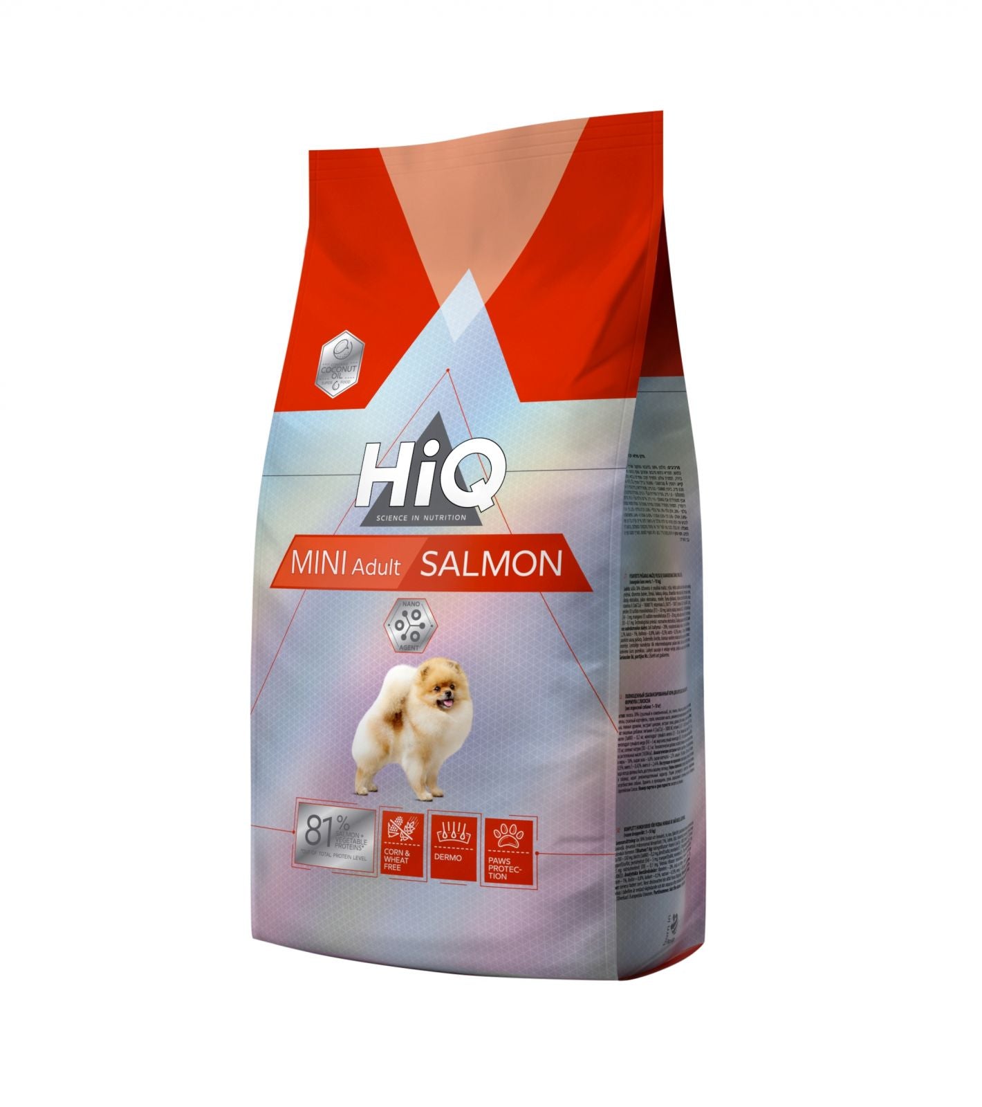 Hrana uscata pentru caini adult de talie mica pe baza de somon, HiQ Mini Adult Salmon 7 kg