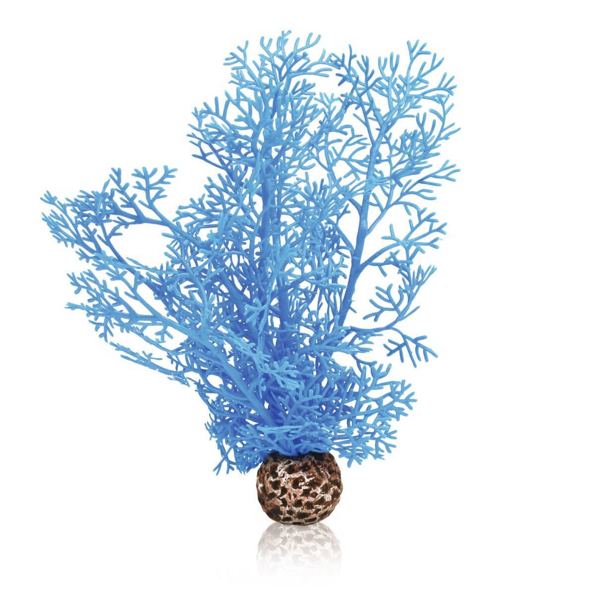 Decor artificial în formă de coral pentru acvariu, Oase biOrb Sea Fan Small, 12,7 x 20 cm, albastru