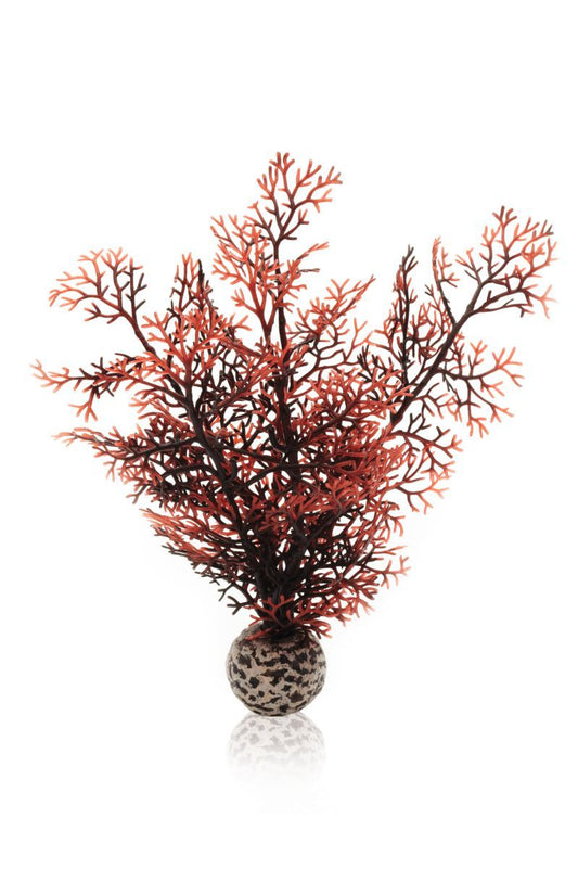 Decor artificial pentru acvariu, Oase biOrb Sea Fan Small, roșu Crimson, 12,7 x 20 cm