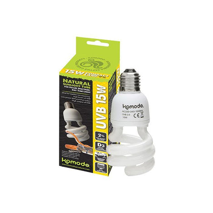 Bec cu UVB, Komodo Compact Lamp UVB 2% 15W