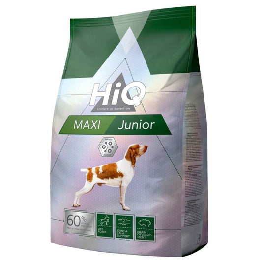 Hrana uscata pentru caini tineri de talie mare pe baza de carne de pasare, HiQ Maxi Junior, 11 kg