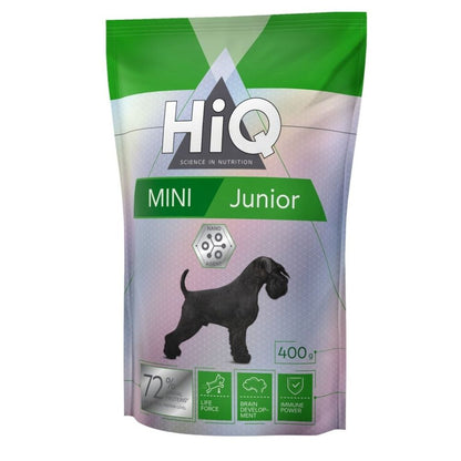 Hrana uscata pentru caini tineri de talie mica pe baza de carne de pasare, HiQ Mini Junior, 400 g