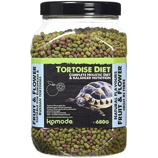 Hrana nutritivă sub formă de peleți pentru broaște țestoase, Komodo Fruit and Flower Tortoise Diet, 170g