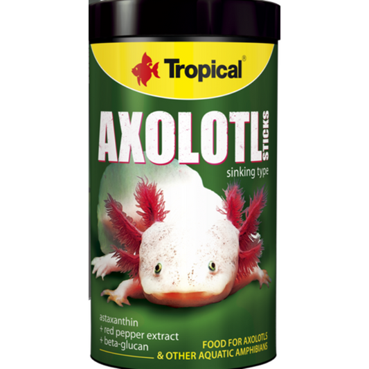 Pelete hranitoare pentru axolotl, Tropical, Axolotl Sticks, 135 g/250 ml