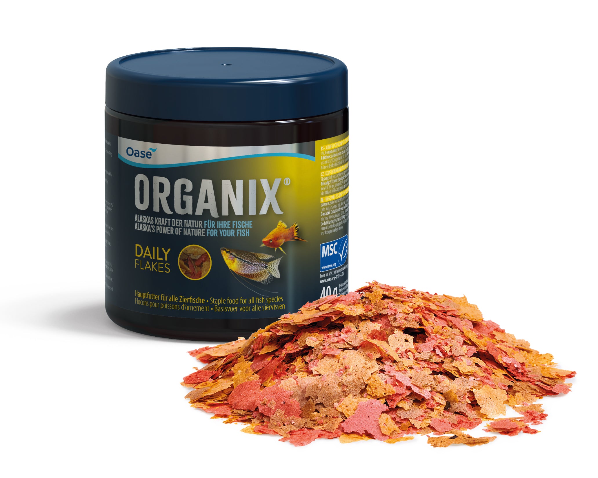 Hrană sub formă de fulgi pentru pești, ORGANIX Daily Flakes 250 ml / 40 g
