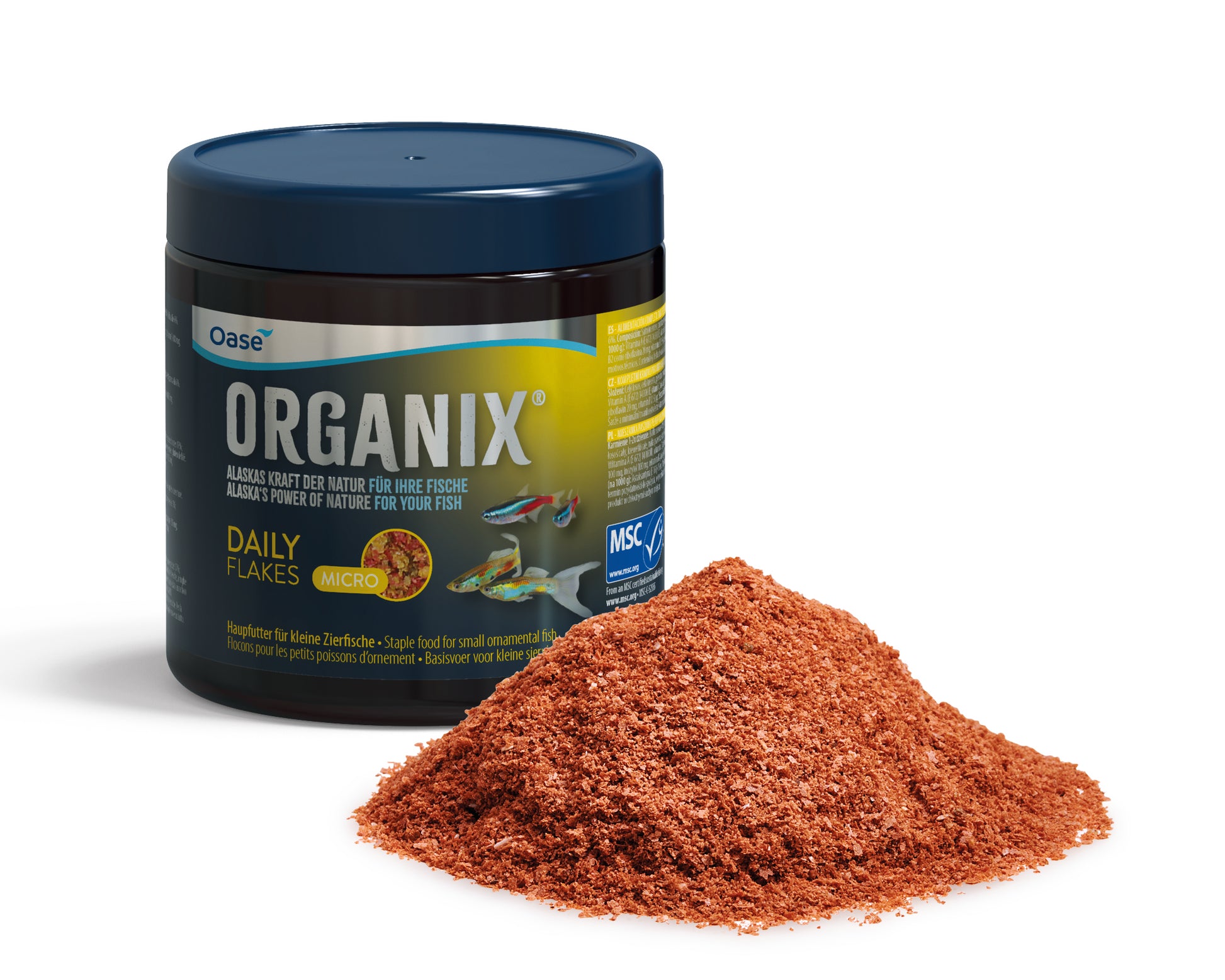 Hrană sub formă de micro-fulgi pentru pești, ORGANIX Daily Micro Flakes 250 ml / 100 g