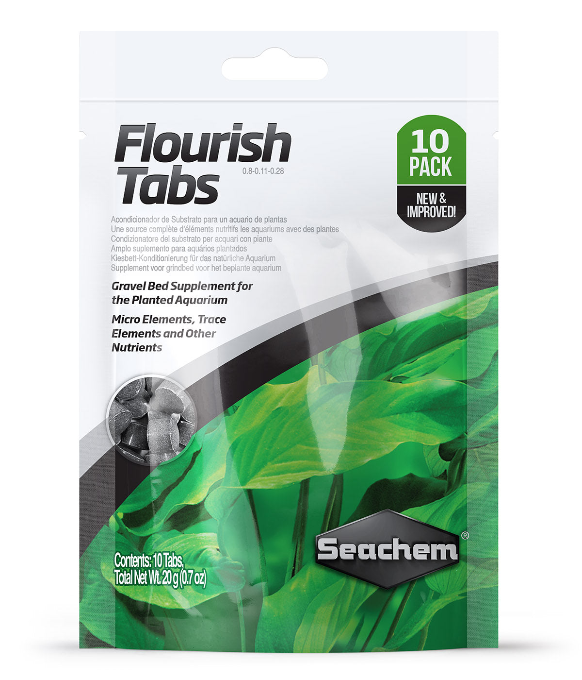Tablete fertilizante pentru plantele acvatice, Seachem Flourish Tabs, 10 tablete