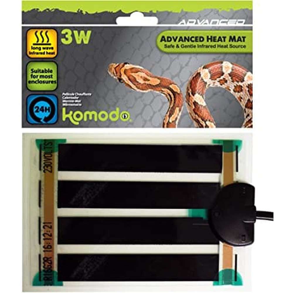 Komodo Reptile & Amphibian Habitat Heating & Lighting Covoraș termic, Komodo Advanced Heat Mat, 3w
