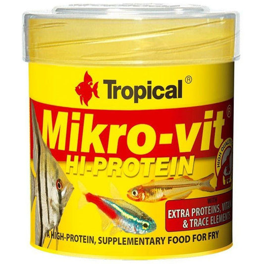 Hrana pentru pești bogată în proteine, Tropical Mikrovit Hi-Protein, 32g