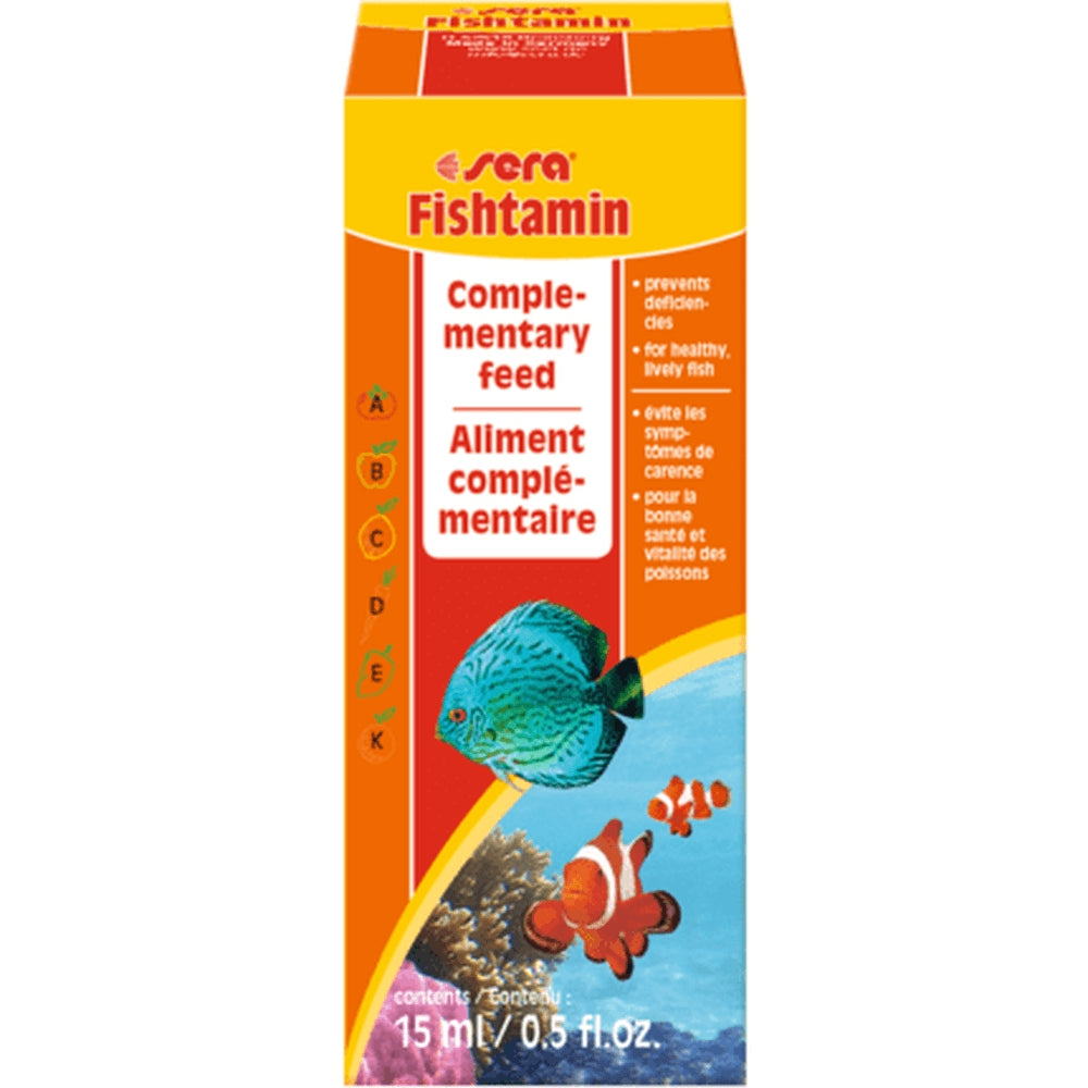 Vitamine lichide pentru pesti, Sera Fishtamin - 15ml