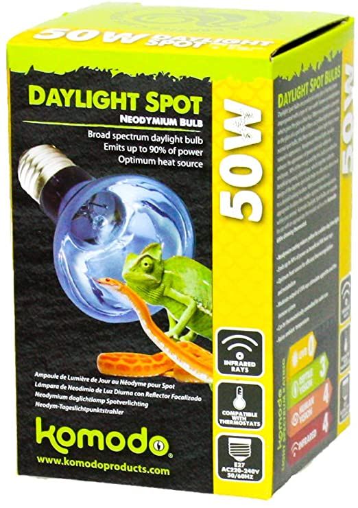 Bec pentru iluminarea terariilor, Komodo Neodymium Daylight Spot, 50w