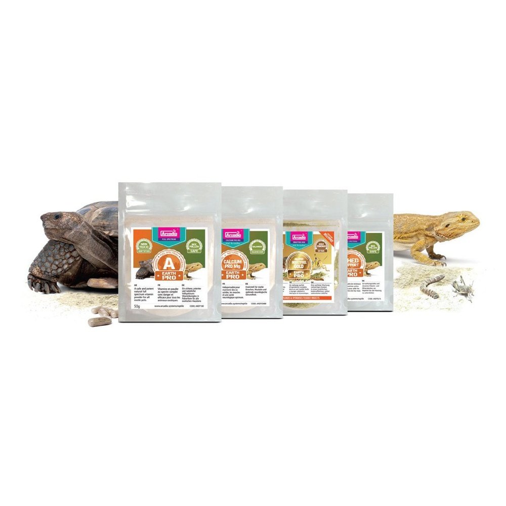 Arcadia Reptile & Amphibian Food Kit cu suplimente pentru reptile, Arcadia EarthPro Supplement