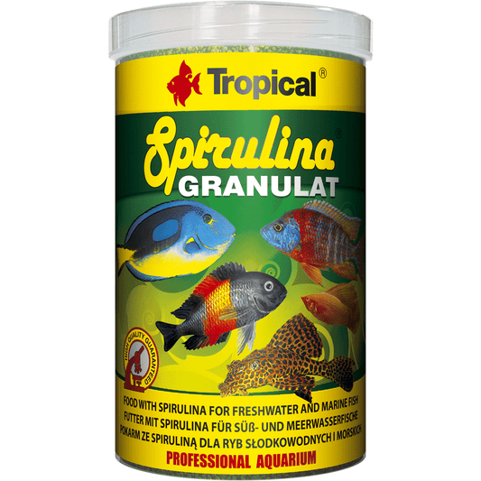 Tropical Fish Food Hrana granulată cu spirulina, Tropical Spirulina Granulat 110g/250 ml