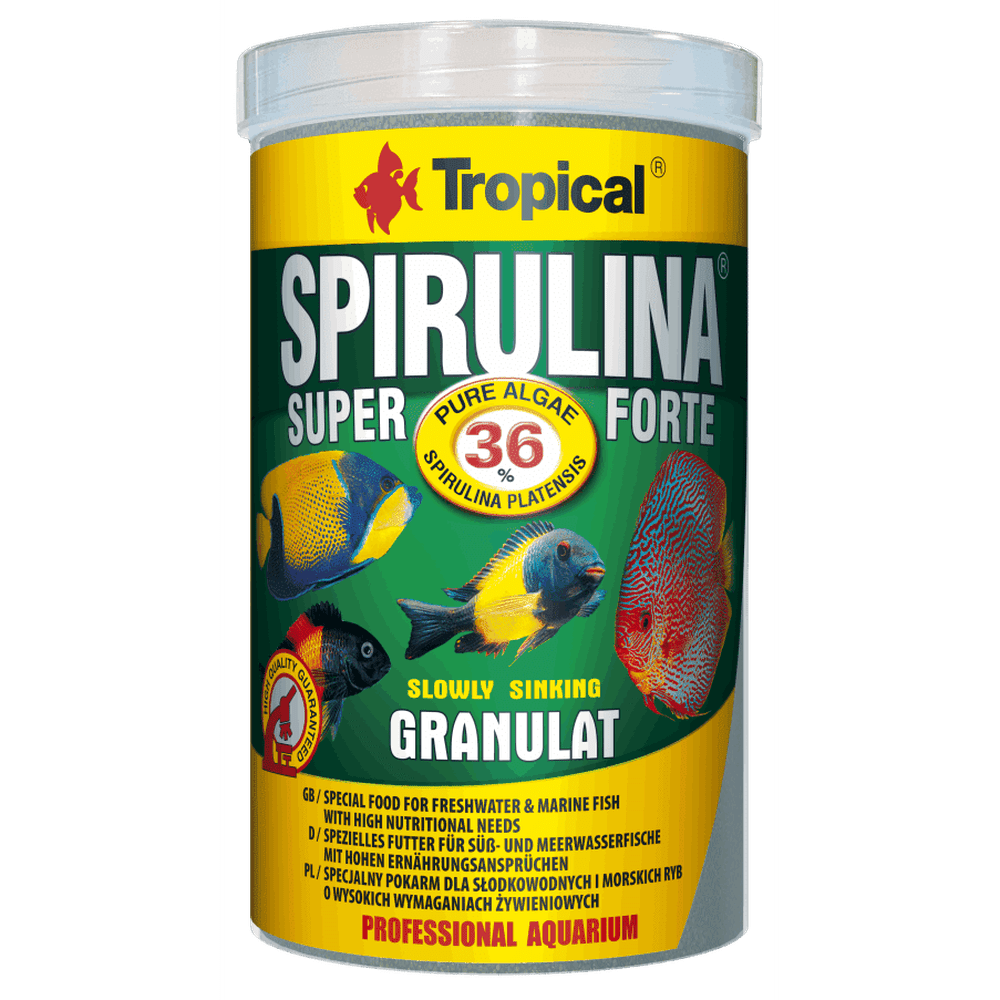 Tropical Fish Food Hrana granulata cu un continut ridicat de spirulina, Tropical Spirulina Super Forte, 150g/250ml